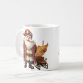 Steampunk Santa Claus – Vintage Christmas Adventur Kaffeetasse (Vorderseite Links)