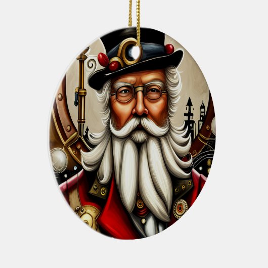 Steampunk Santa Keramik Ornament (Rechts)