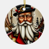 Steampunk Santa Keramik Ornament (Vorne)