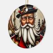 Steampunk Santa Keramik Ornament (Links)