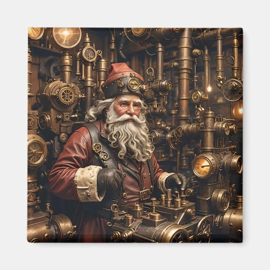 Steampunk Santa Magnet (Vorne)