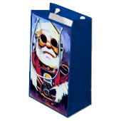Steampunk Santa- Meiya Styled Kleine Geschenktüte (Rückseite Schrägansicht)