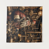 Steampunk Santa Tapestry Wandteppich (Vorderseite (Horizontal))
