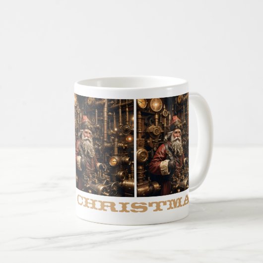 Steampunk Santa Tasse (VorderseiteRechts)