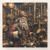 Steampunk Santa Untersetzer (Vorderseite)