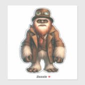 Steampunk Sasquatch Transparenter Sticker (Blatt)