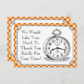 Steampunk Schachbrett-Hochzeit danken Ihnen Karten (Vorne/Hinten)