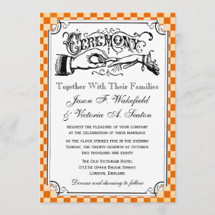 Steampunk-Schachbrett-Hochzeitseinladungen Einladung
