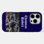 Steampunk-Schachdesign mit Individuelle Name Case-Mate iPhone Hülle (Rückseite (Horizontal))