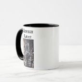 Steampunk-Schachdesign mit individuellem Namen Tasse (Vorderseite Links)