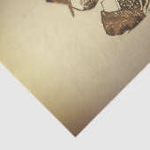 Steampunk Schädel auf Gold Seidenpapier (Ausschnitt)