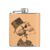 Steampunk Schädel-Flasche Flachmann (Vorderseite)