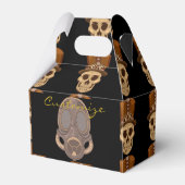 Steampunk-Schädel in Top Hat/Gasmaske Thunder_Cove Geschenkschachtel (Rückseite)