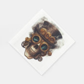 Steampunk-Schädelmotor Serviette (Ecke)