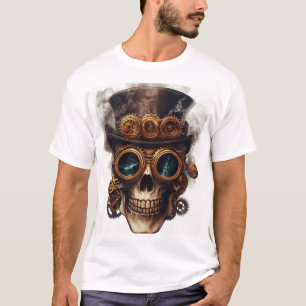 Steampunk-Schädelmotor T-Shirt