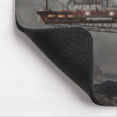 Steampunk - schalldichte Zelle - Luftschiff Mousepad (Ecke)