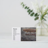 Steampunk - schalldichte Zelle - Luftschiff Visitenkarte (Stehend Vorderseite)