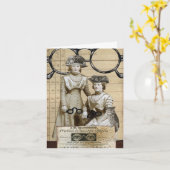 Steampunk Schauspiel-Karte Karte (Gelbe Blume)