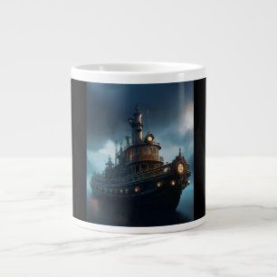 Steampunk-Schlepper an einem bewölkten Tag Mauspad Jumbo-Tasse