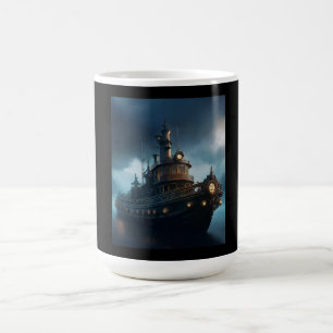 Steampunk-Schlepper an einem bewölkten Tag Mauspad Kaffeetasse