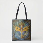 Steampunk-Schlüssel mit Flügeln Tasche (Vorderseite)