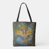 Steampunk-Schlüssel mit Flügeln Tasche (Rückseite)
