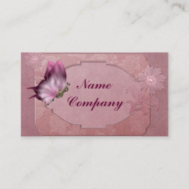 Steampunk Schmetterling im Rosa Visitenkarte
