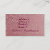 Steampunk Schmetterling im Rosa Visitenkarte (Rückseite)