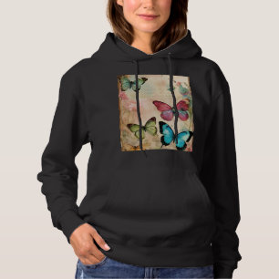 Steampunk-Schmetterlings-Schädel – Luxuriöse abstr Hoodie