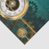 Steampunk-Schmuckschau auf grünem Hintergrund Seidenpapier (Detail)