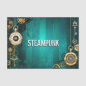 Steampunk-Schmuckschau auf grünem Hintergrund Seidenpapier (Vorderseite)