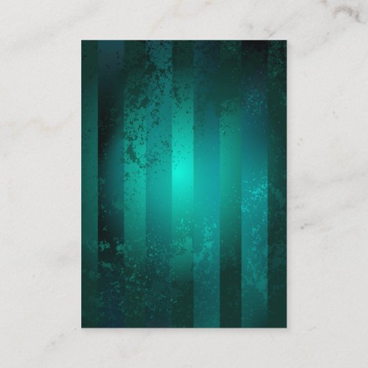 Steampunk-Schmuckschau auf grünem Hintergrund Visitenkarte (Rückseite)