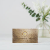 Steampunk Schmutz-Goldmonogramm-Visitenkarte Visitenkarte (Stehend Vorderseite)