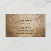 Steampunk Schmutz-Goldmonogramm-Visitenkarte Visitenkarte (Rückseite)