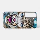 Steampunk Schneeleopard   Samsung Galaxy Hülle (Rückseite (Horizontal))