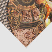 Steampunk, schöne Dampffrauen mit Uhren Seidenpapier (Ausschnitt)