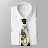 Steampunk, schönes Herz mit Gängen und Uhren Krawatte (Gebunden)