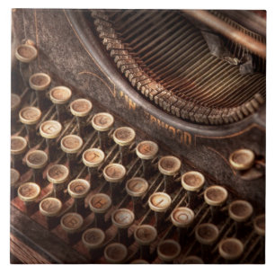 Steampunk - Schreibmaschine - auch tuckered zur Fliese