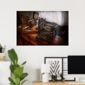 Steampunk - Schreibmaschine - Der heimliche Bote Poster (Heimbüro)