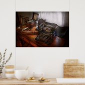 Steampunk - Schreibmaschine - Der heimliche Bote Poster (Küche)