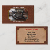 Steampunk - Schreibmaschine - eine wirklich alte Visitenkarte (Vorne/Hinten)