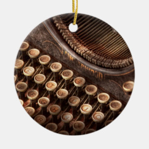 Steampunk - Schreibmaschine - Zu erschöpft zum Tip Keramik Ornament