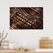 Steampunk - Schreibmaschine - Zu wortgetupft Poster (Küche)