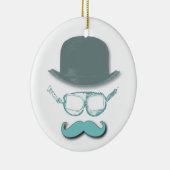 Steampunk Schutzbrillen, Hüte und Schnurrbärte Keramikornament (Rechts)