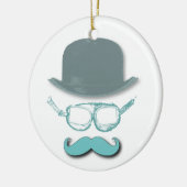 Steampunk Schutzbrillen, Hüte und Schnurrbärte Keramikornament (Links)