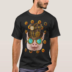 Steampunk-Schwein mittelalterliche viktorianische T-Shirt
