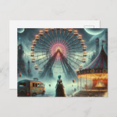 Steampunk Sci Fi Carnival Postkarte (Vorne/Hinten)