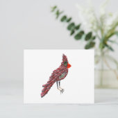 Steampunk Science Fiction Cardinal Cadillac Bird Postkarte (Stehend Vorderseite)