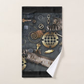 Steampunk, Scrapbooking Badhandtuch Set (Handtuch)