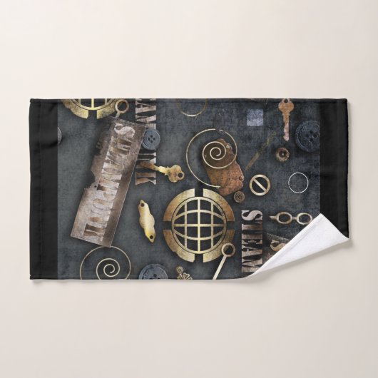 Steampunk, Scrapbooking Badhandtuch Set (Handtuch)